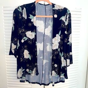 Torrid Navy Floral Cardigan